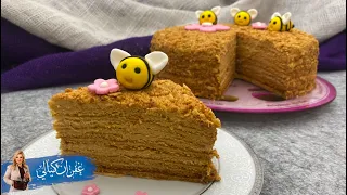 غفران كيالي كيكة العسل الروسية الأصلية ميدوفيك بالتفاصيل لنجاحها من اول مرة 