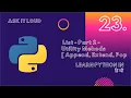 Basic Python Lecture 23 - List