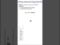 String Reverse using Stack Datastructure