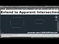 AutoCAD Extend Line to Apparent Intersection AutoCAD Extend Two Lines to Intersect