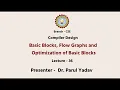 Compiler Design Basic Blocks Flow Graphs and Optimization of Basic Blocks AKTU Digital Education