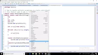 Core Java Tutorials - How to Handle Multiple Exceptions with Single Catch Block