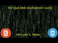 Html Tables Full Stack Web development course MarufTheCoder
