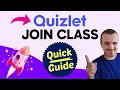 How to JOIN a Class in Quizlet Step by Step