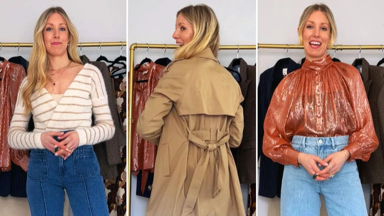 How to Style a Cardigan, Trench Coat and Self-Tie Blouse Like a Stylist