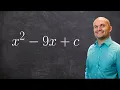 Finding the value to make a perfect square trinomial