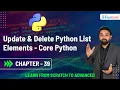 Update Delete Python List Elements Core Python Chapter 39