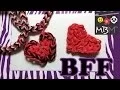 Rainbow Loom Charms Best Friend Half Hearts BFF