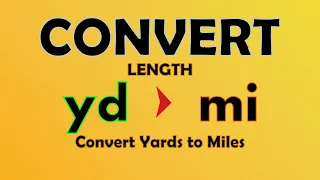 Unit Conversion - Yards to Miles yd to mi