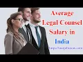 Average Legal Counsel Salary in India