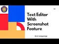 Simple Text Editor Java With GUI