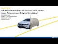 Cam2sim Neural Scenario Reconstruction for Closed-Loop Autonomous Driving Simulation
