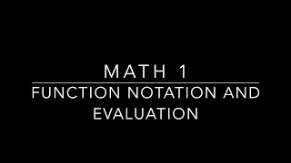 M1 1-5 Notes Function Notation and Evaluation SY2021