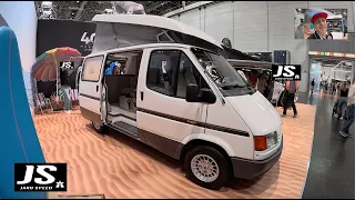 Westfalia Nugget the first RV Camper Van Camping car 1986 Ford Transit walkaround and interior V....