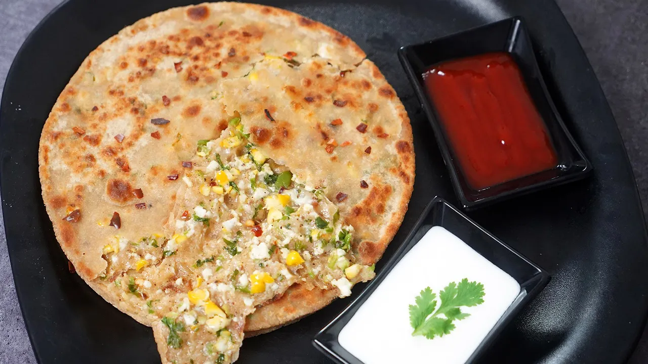 Cheese Stuffed Paratha   Cheese Corn Paratha   Paratha Recipe