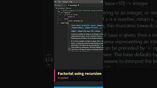 Python program to calculate factorial using recursion