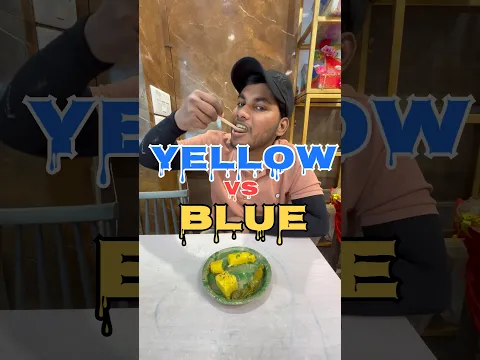 Yellow vs blue colour food