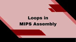 Loops in MIPS Assembly For Loop Nested For Loop in MARS