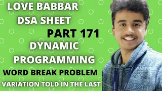 Word break problem Simplified solution Dynamic programming with strings Love Babbar DSA sheet
