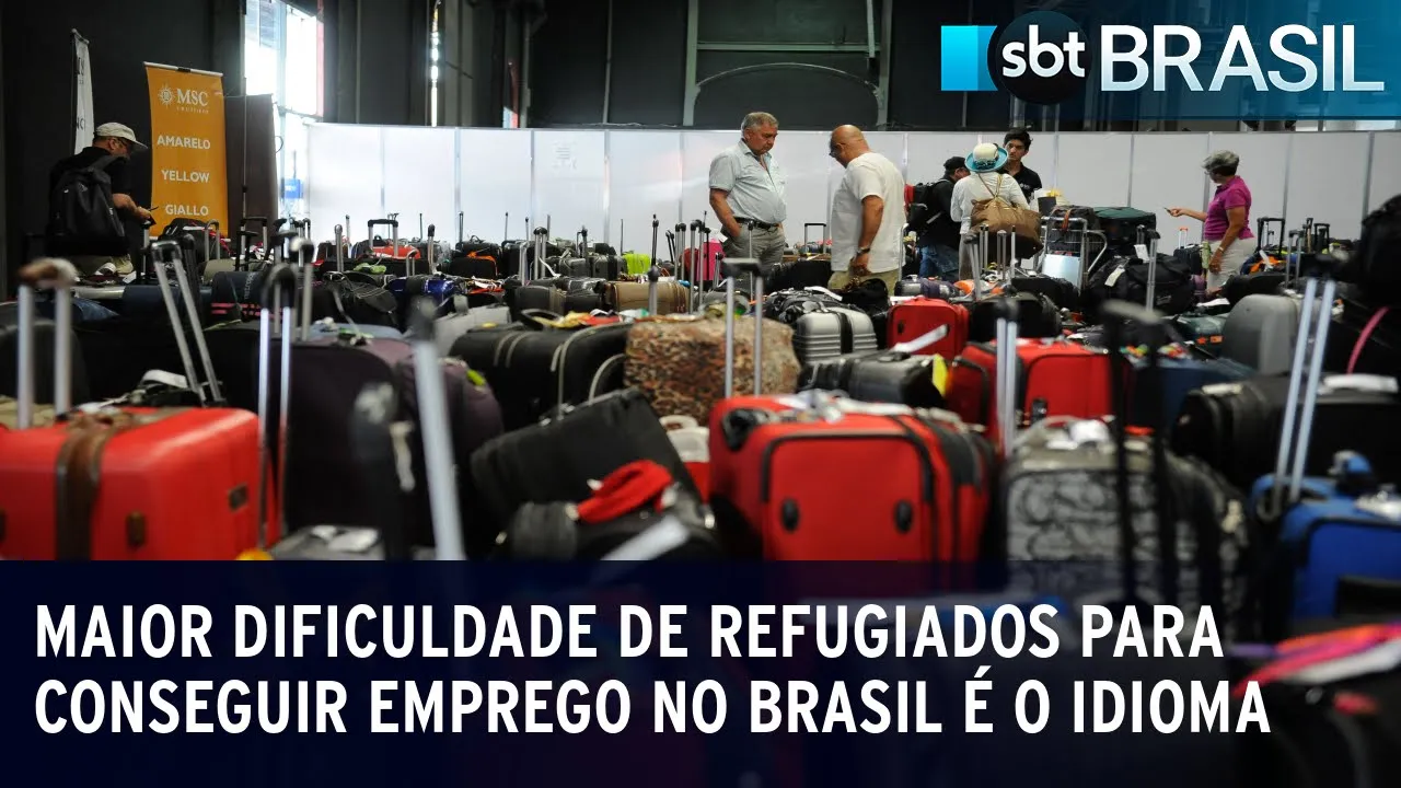 Maior dificuldade de refugiados para conseguir emprego no Brasil é o idioma | SBT Brasil (20/06/23)