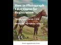 ApHC Registration Photos Tutorial