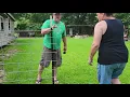 How to build a garden fence with cattle panels and t-posts super easy and fast
