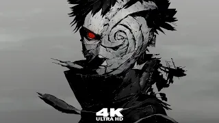 Obito Mask Sharingan4K Black White Naruto Anime Live Wallpaper Screensaver