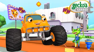 Monster Truck is Flying Away! 🎈| Gecko's Garage 🚚 | Cartoons For Kids | Toddler Fun Learning