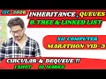ISC Class 12 Computer One Shot Revision Inheritance B Tree Linked List Stack Queue Deque Circular