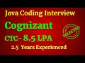 Cognizant Java Coding Interview Question Answers