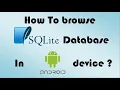 How to view the content of SQLite database tables of a real Android device