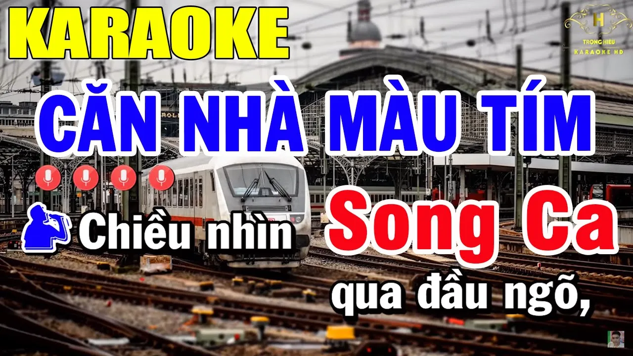 Căn Nhà Màu Tím Karaoke Song Ca Nhạc Sống | Trọng Hiếu