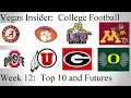 Making Sense of the College Football Playoff Vegas Insider Week 12 Top 10 and Future Odds