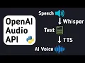 OpenAI Speech-to-Text Text-to-Speech API in Python Tutorial - For Beginners