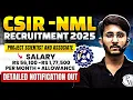 Lagu CSIR NML Recruitment 2025 | Project Scientist And Associate | Detailed Notification Out