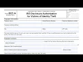 IRS Form 8821-A walkthrough IRS Disclosure Authorization for Victims of Identity Theft