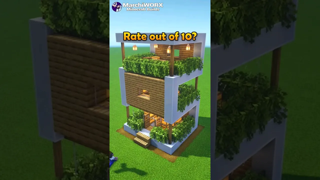 Minecraft Modern Tower House ???? Build Tutorial
