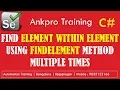 Selenium with C 19 - How to find element within element using FindElement multiple times