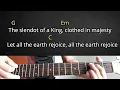 How great is our God- Worship Guitar Tutorial with chords and lyrics:playthrough