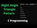 C program to print right angle triangle Using asterisk C programming tutorial
