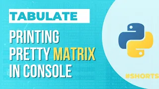 Tabulate the better way for printing matrix and tabular data headers alignment No more Print