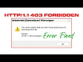 Fix IDM - 1 403 Forbidden Error