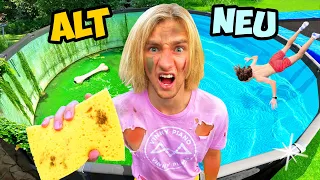 Wir machen den EKELIGSTEN TRAMPOLIN POOL sauber! (extreme Challenge!)
