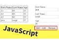 JavaScript - How To Add Edit Remove Selected Table Row From Input Text In Javascript with code