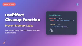 React useEffect Cleanup Prevent Memory Leaks Like a Pro