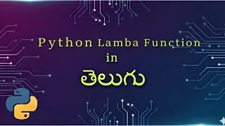 Python-Lambda Function Python Telugu Tutorials