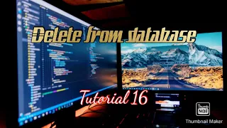 Delete data from Database Java Tutorial 16
