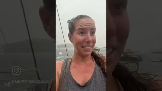 Pop up tropical wave, 28knots!🌊⛈️⛵️ #storm #sailboatlife #caribbean