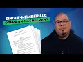 Single-member LLC Operating Agreement Form Walk-Through