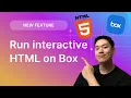 Box Just Launched an HTML Editor Upload Render Run JavaScript Right Inside Box
